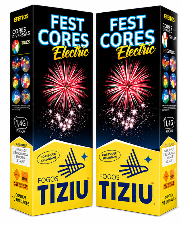 Foguete Fest Cores Eletric