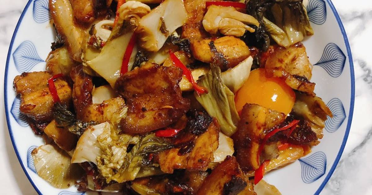 Dưa muối kho thịt ba chỉ ngũ vị