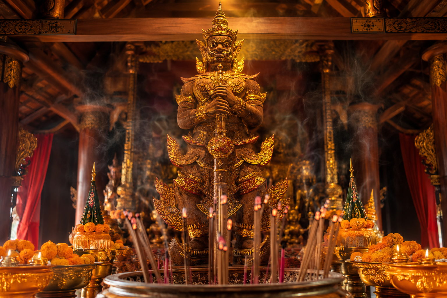 เลขเด็ดท้าวเวสสุวรรณ งวด 1 กันยายน 2569 ส่องเลขธูปไม้จันทน์ 100 ปี วัดท่าทอง