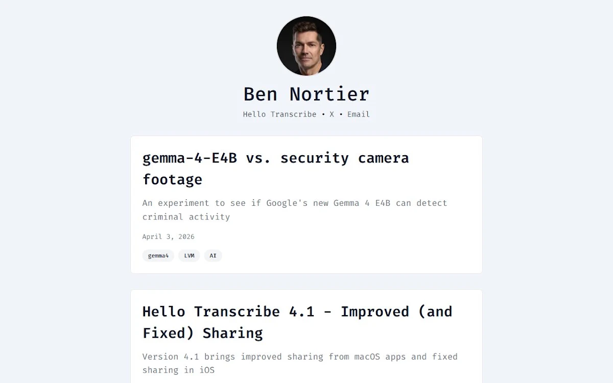 Captura de Hello Transcribe