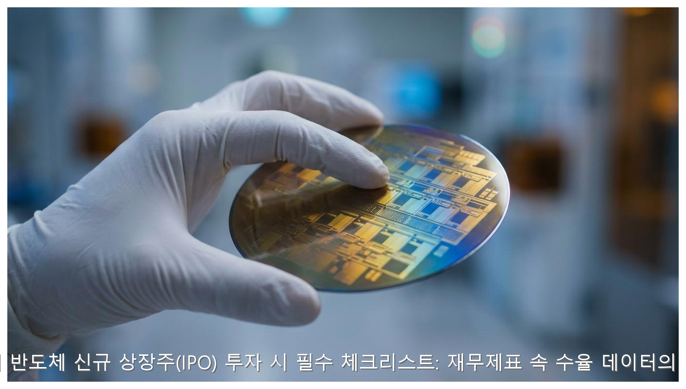 해외 반도체 신규 상장주(IPO) 투자 시 필수 체크리스트: 재무제표 속 수율 데이터의 진실 핵심 안내 및 분석 인포그래픽 (2)