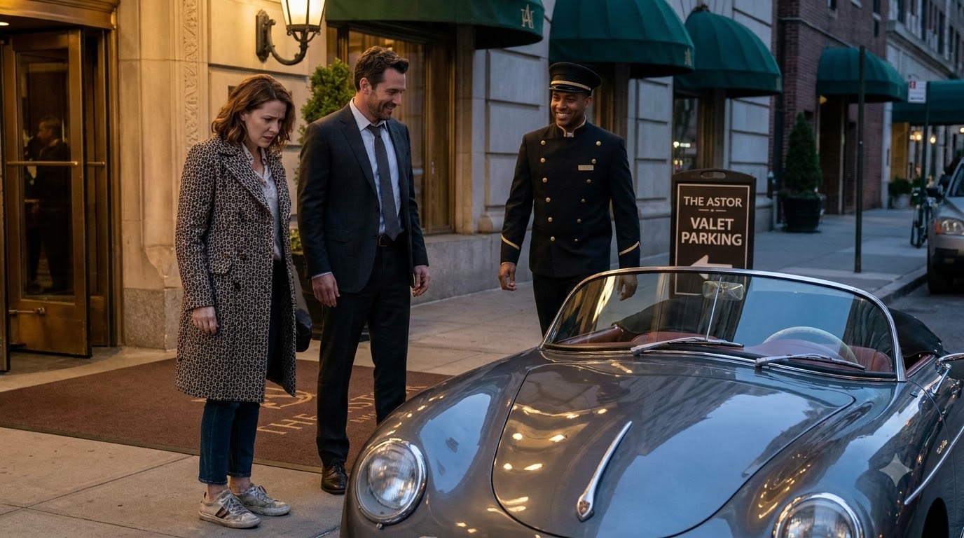 She Thought She Was Embarrassing Him Until The Valet Arrived