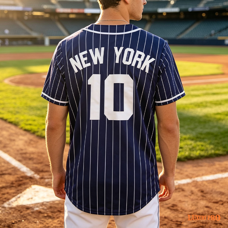 AOP Applique - MEG Men's Baseball Cardigan With Printed Taping