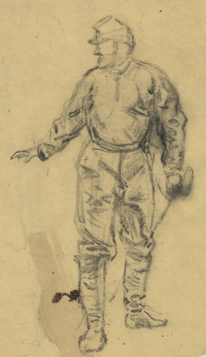 Full length sketch of soldier 1860 1865
