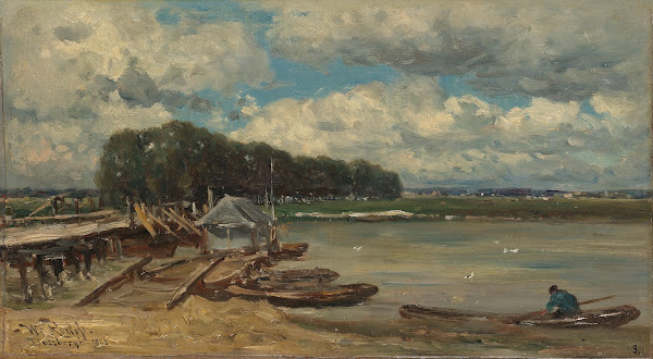 De brug over de IJssel bij Doesburg 1889