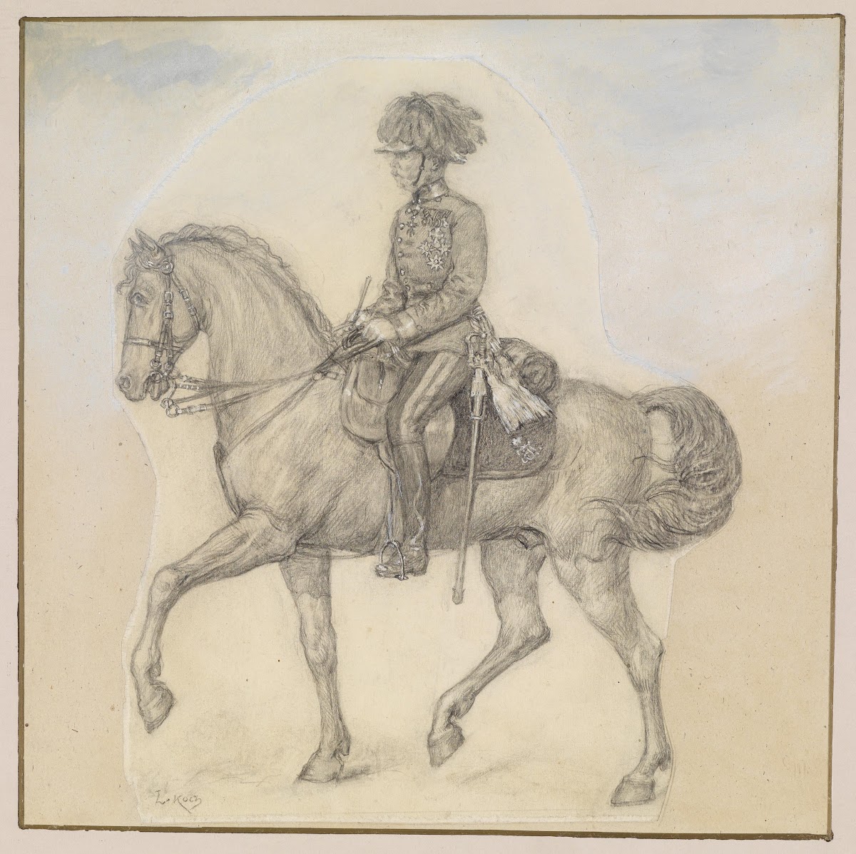 Der alte Kaiser Franz Joseph zu Pferde