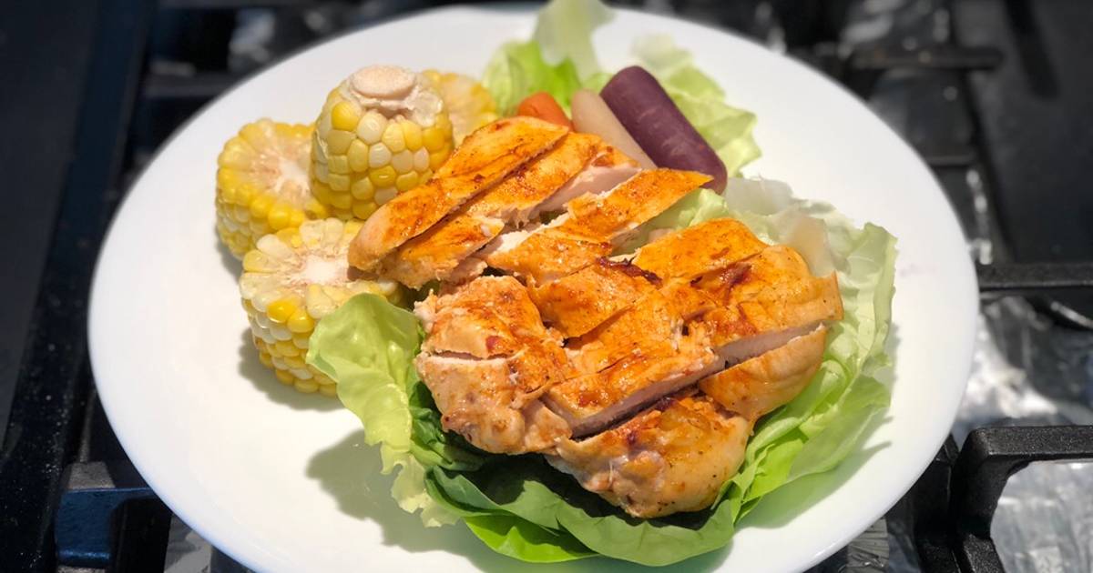 Ức gà ướp bột ớt paprika và bột tỏi-Air fryer