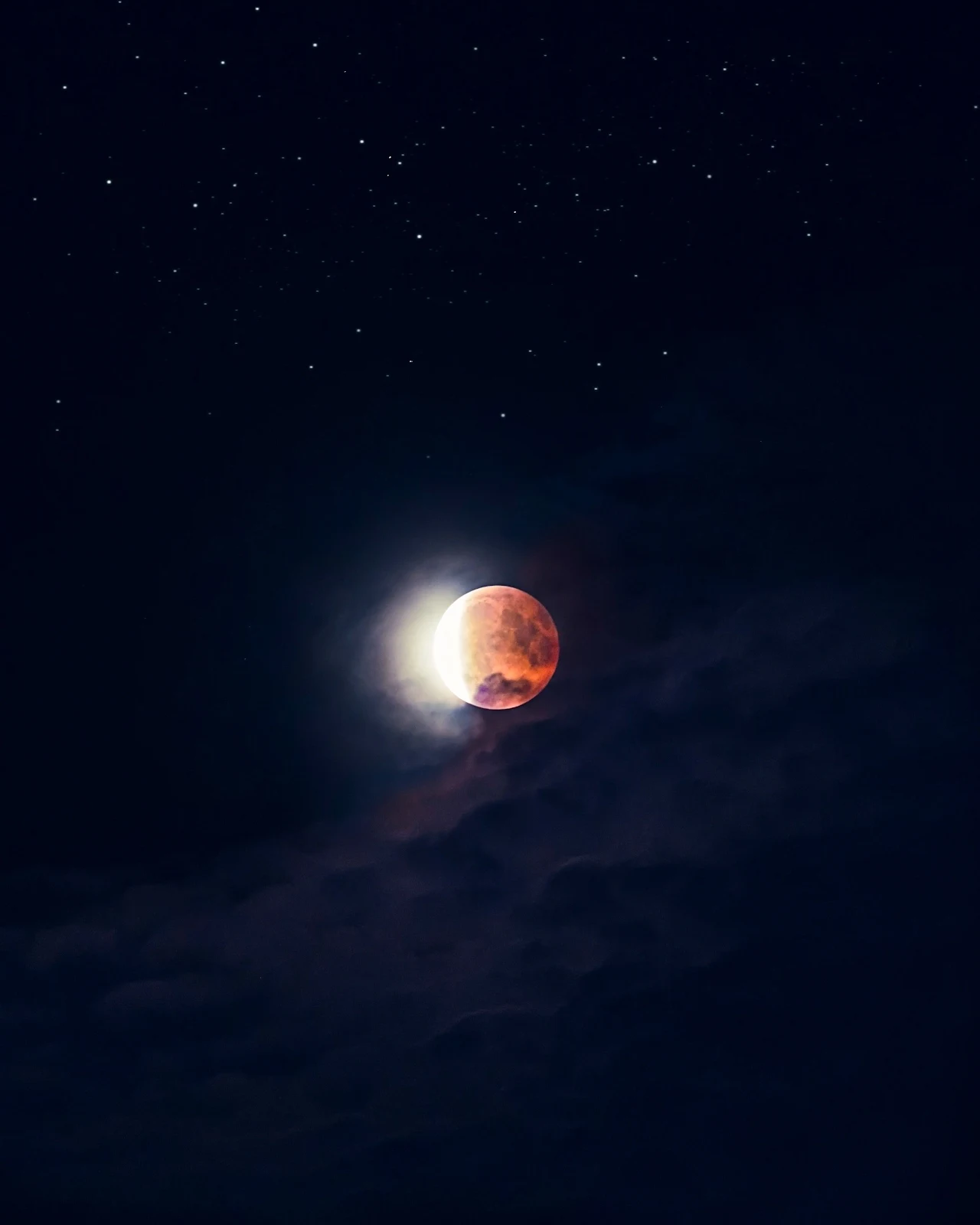 Lunar Eclipse, Bloodmoon, Night Sky, Starlight 2K iPhone Wallpaper for Free Download in High Quality [2312x2890]