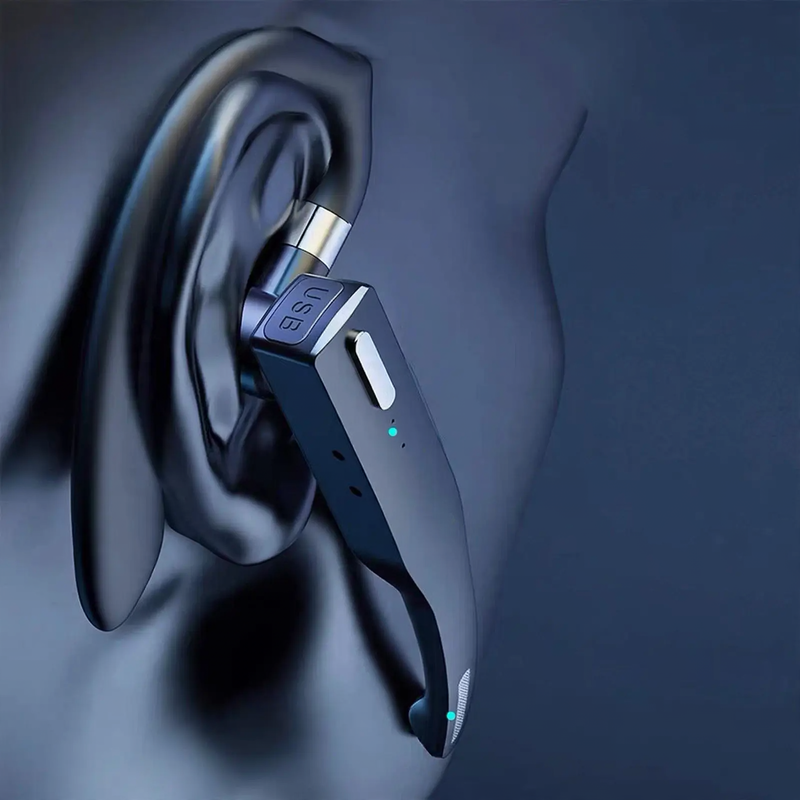 Ear headset with voice control and NFC functionality