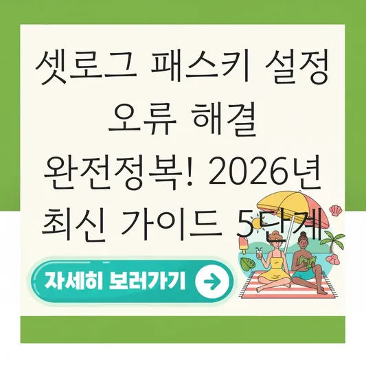 셋로그 패스키 설정 오류 해결 가이드