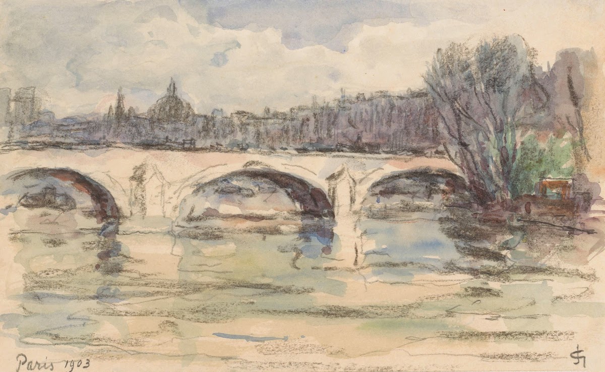 Brug over de Seine Parijs 1903