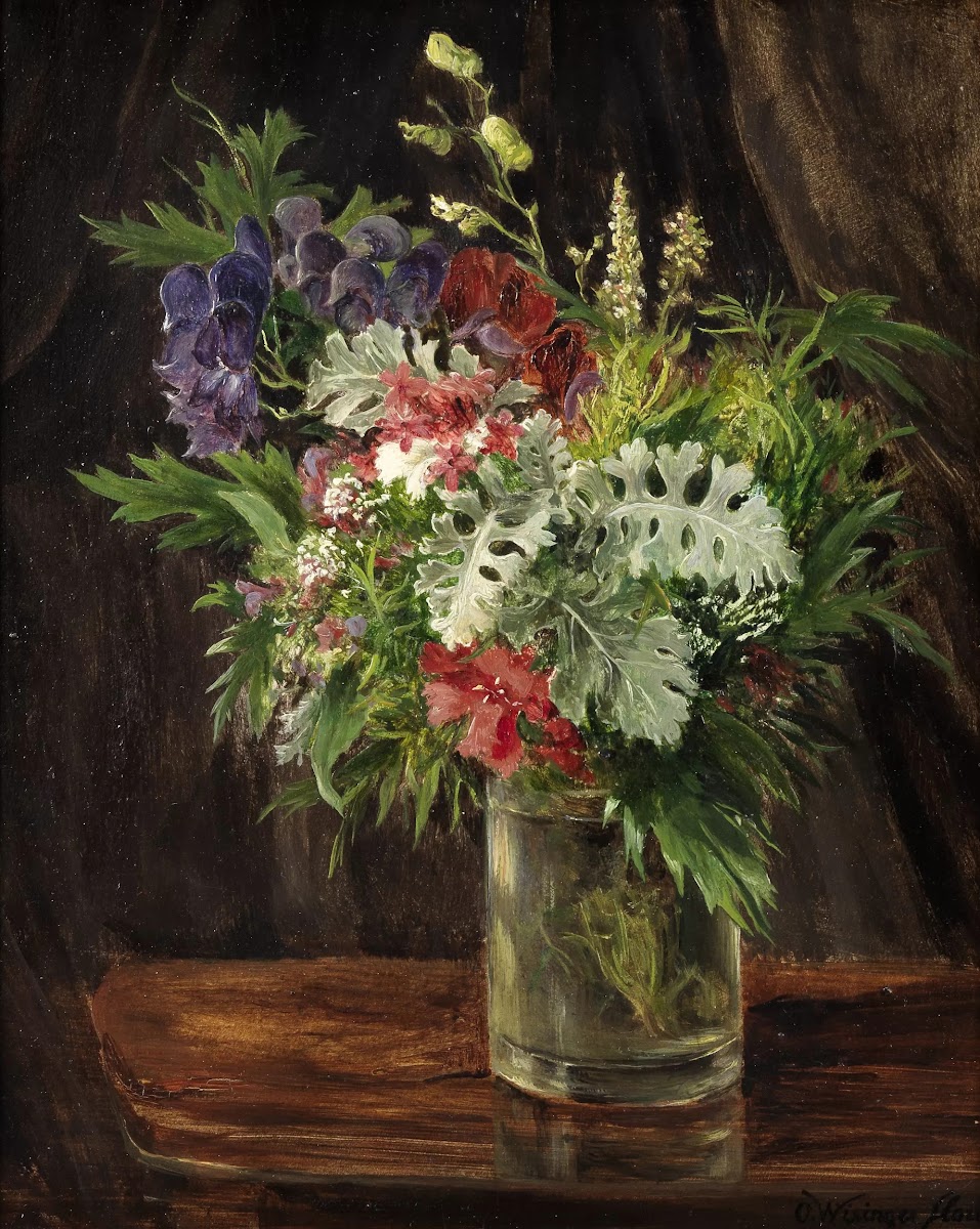 Feldblumen in einem Glas 1881