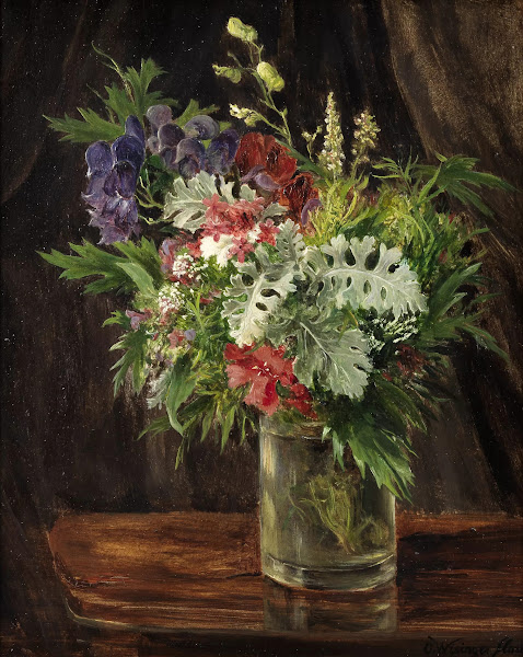 Feldblumen in einem Glas 1881