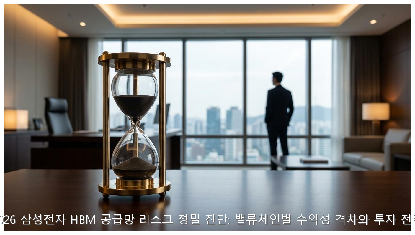 2026 삼성전자 HBM 공급망 리스크 정밀 진단: 밸류체인별 수익성 격차와 투자 전략 핵심 안내 및 분석 인포그래픽 (6)
