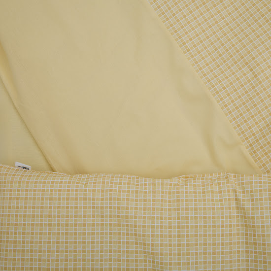 Children's replacement bedding set 3 el Twins Auro Print (calico) fitted sheet yellow