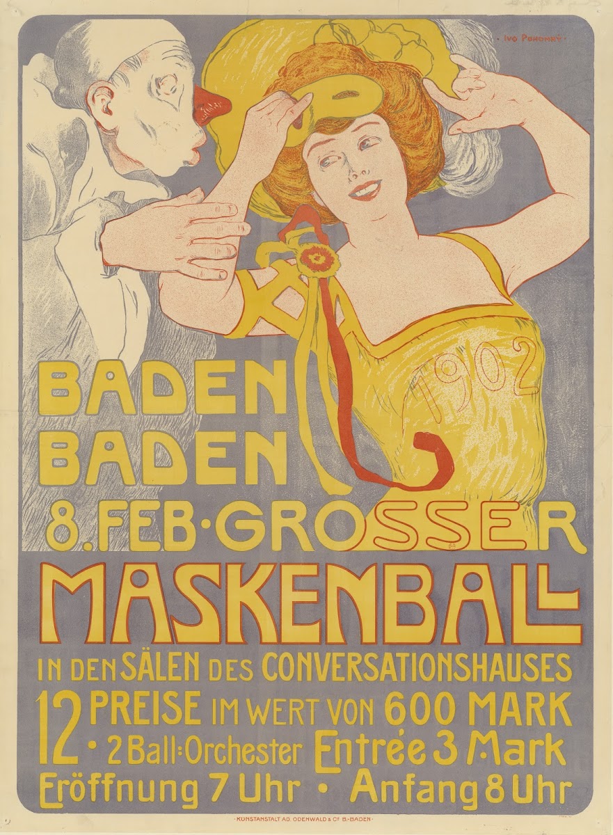 Baden Baden 8 Febr 1902 Grosser Maskenball in den Sälen des Conversationshauses