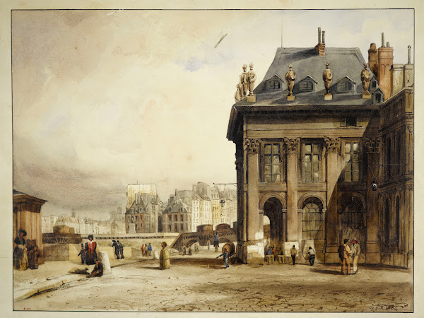 LInstitut laile gauche avec le portique 1834