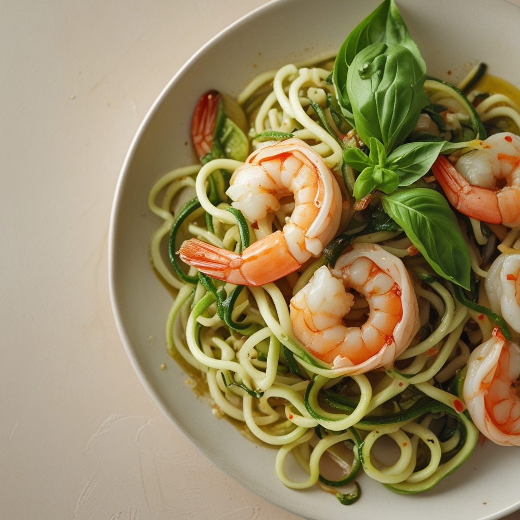 Final Zesty Lemon Basil Shrimp Zoodles