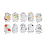 Twins mittens for newborns knitted (0-3 mon) 10 pairs multicolor
