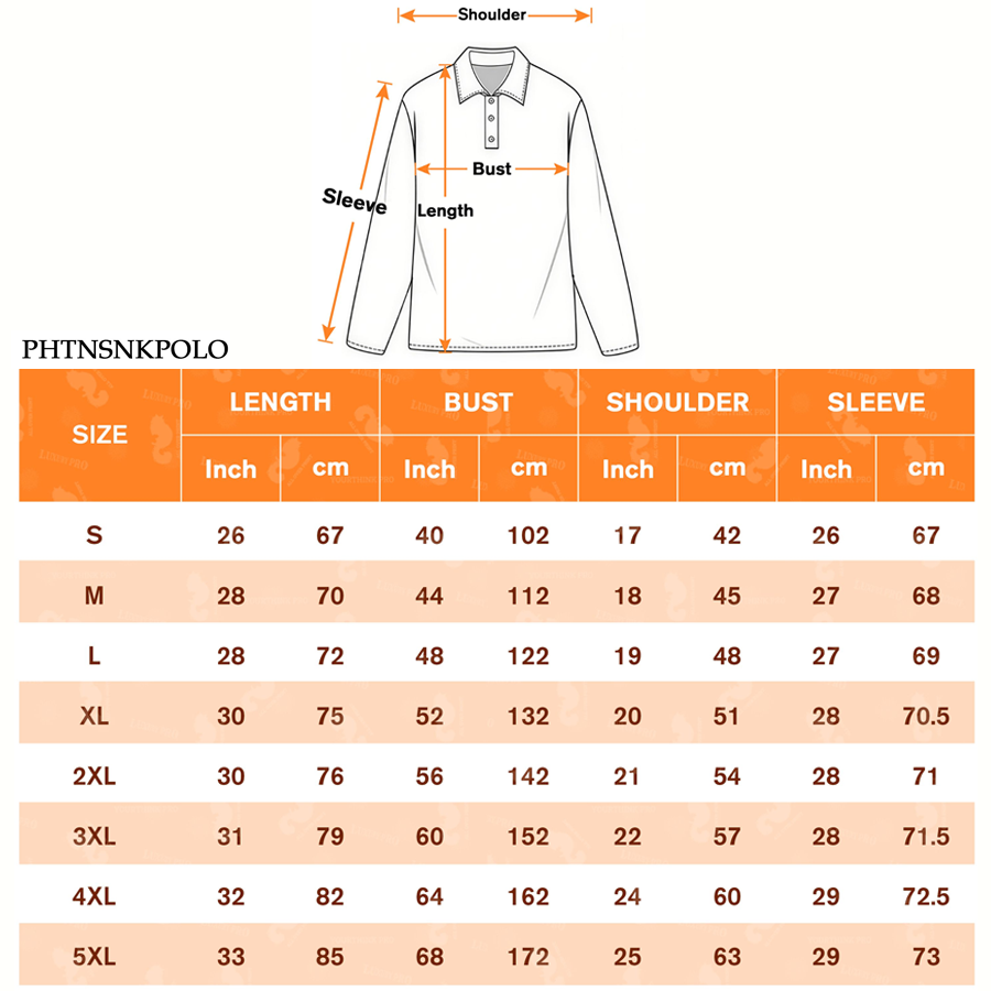 AOP PHT Women's Long Sleeve Button Polo