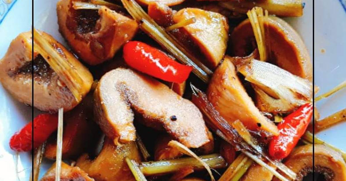 Vả kho xả ớt chay