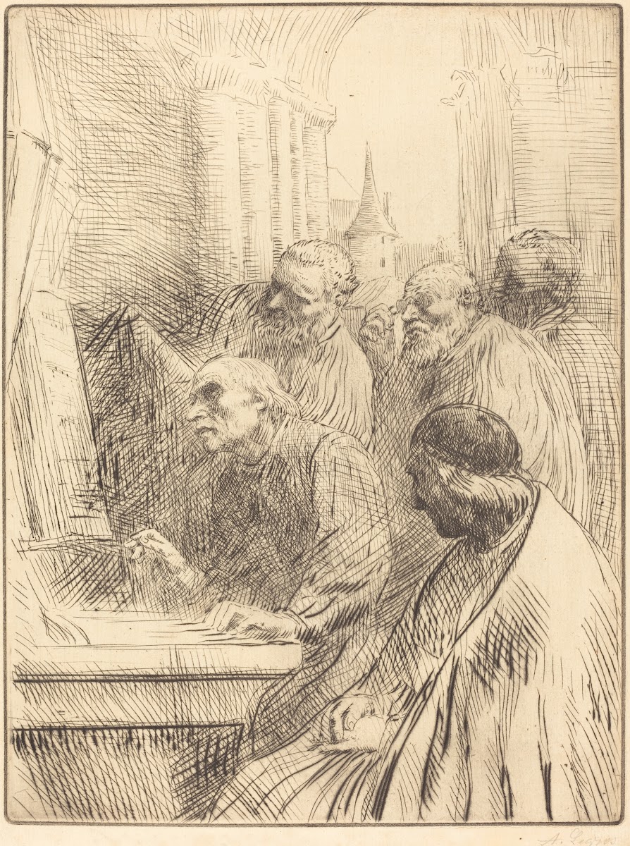 Monks at Church Les moines a leglise