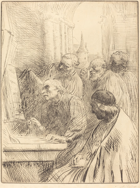Monks at Church Les moines a leglise