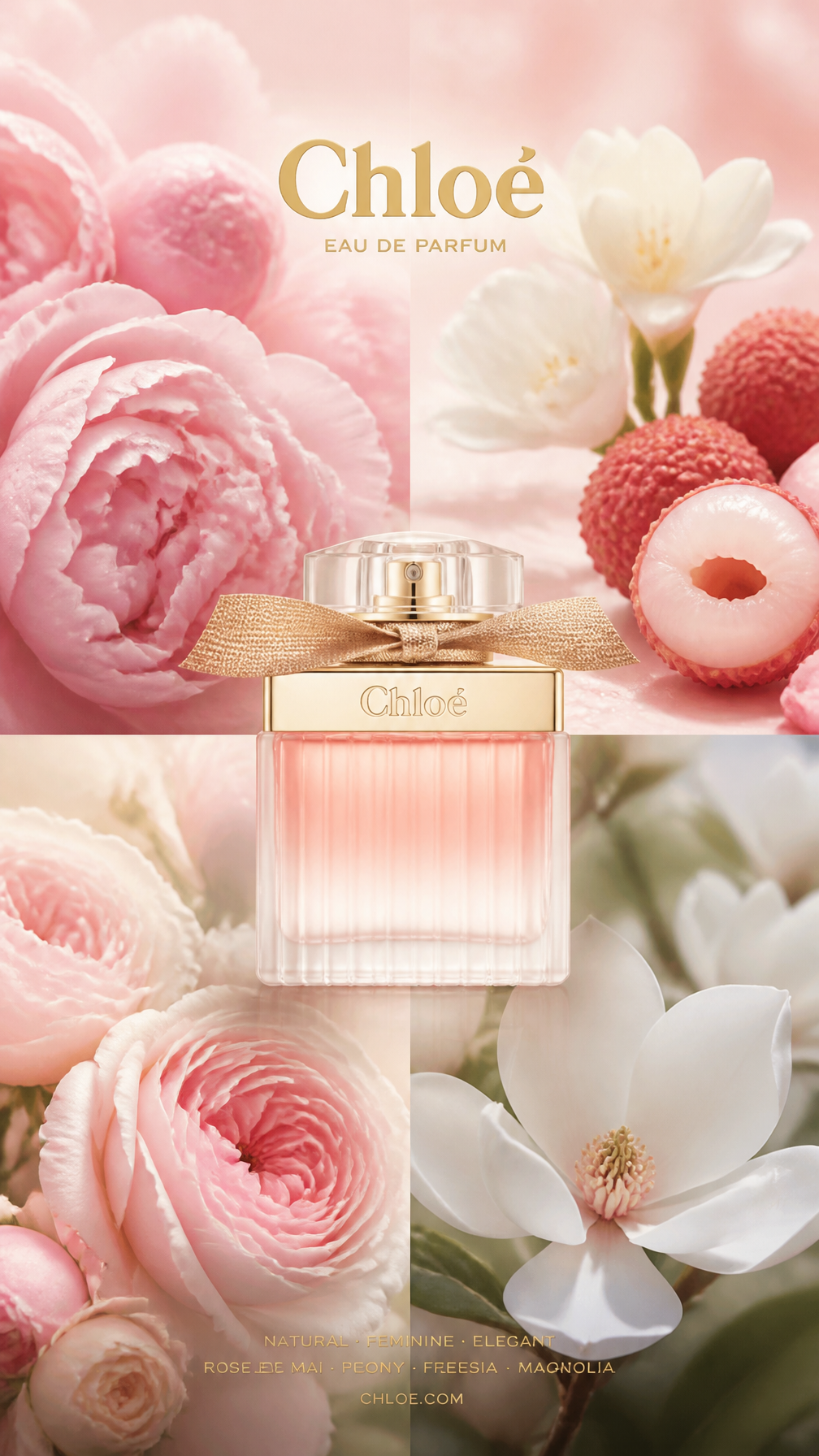 Ambiente publicitario de perfumes de lujo