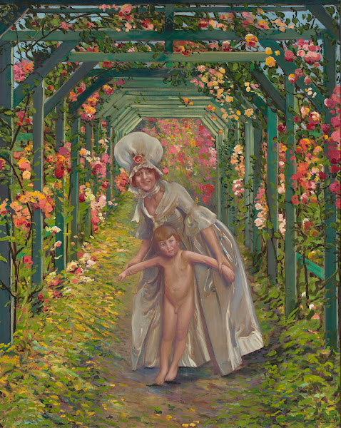 Woman with a nude boy  Summer 1922