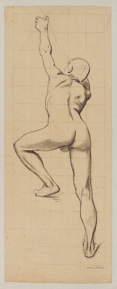 Male Nude Shooting a Bow 1880   1890