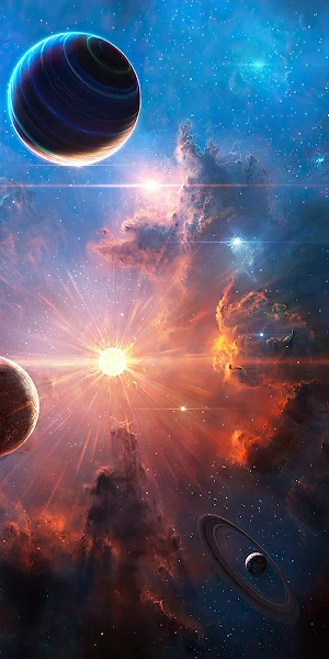 Neblua Space Planet Art 4K Wallpaper Background
