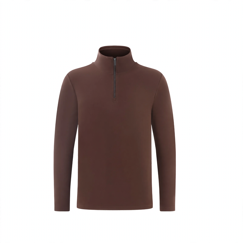 Herren-Pullover mit Stehkragen und Reißverschluss