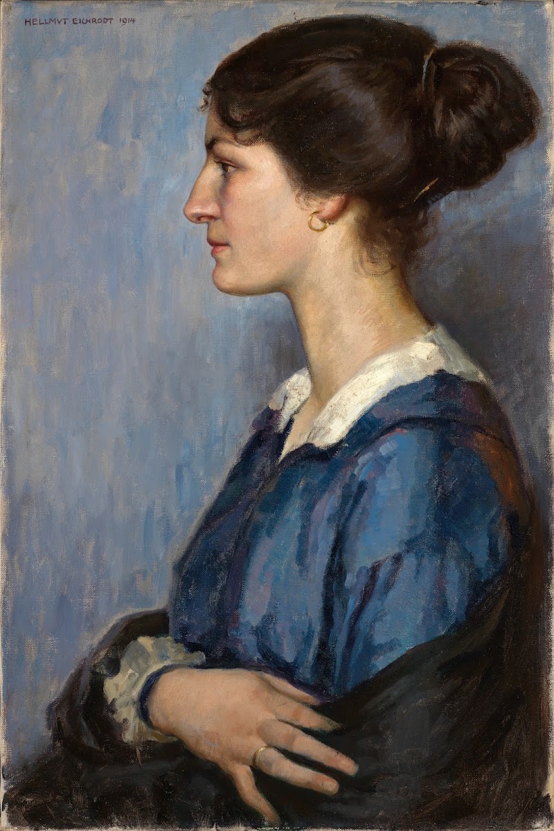 Frauenbildnis im Profil nach links 1914