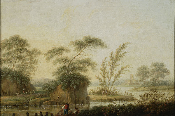 Landscape  Fishermen at the rivulet 1768