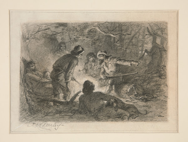 Untitled Sitting around the Campfire
