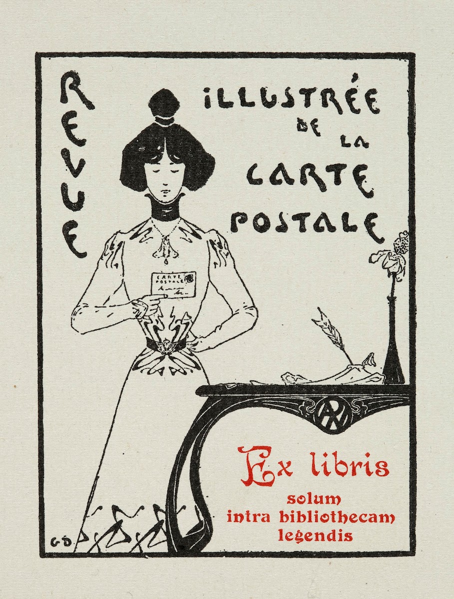 Revue IllustréE De La Carte Postale Ex Libris Solum Intra Bibliothecam Legendis