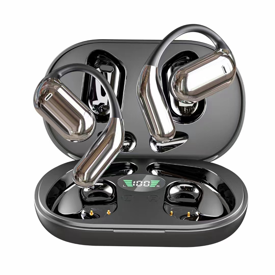 Bluetooth headphones, open, color touchscreen