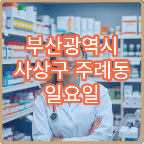 부산광역시 사상구 주례동 일요일 영업 약국 위치