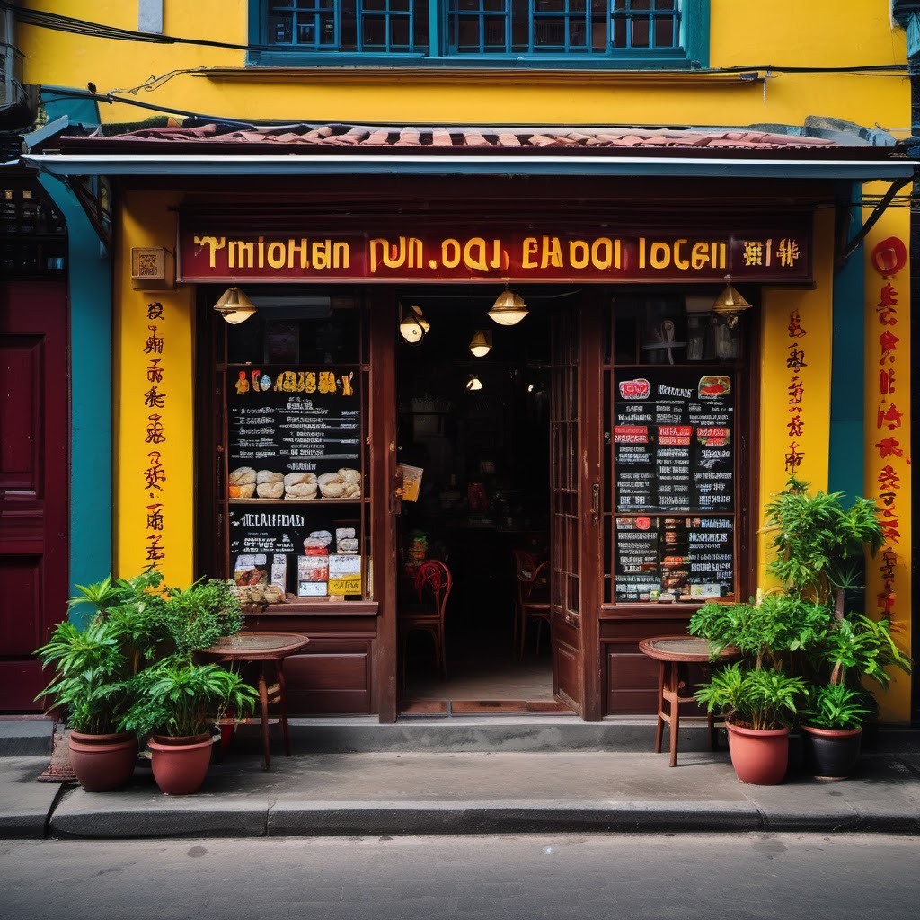 Hình minh họa: Khung cảnh cửa hàng và quy trình kinh doanh
