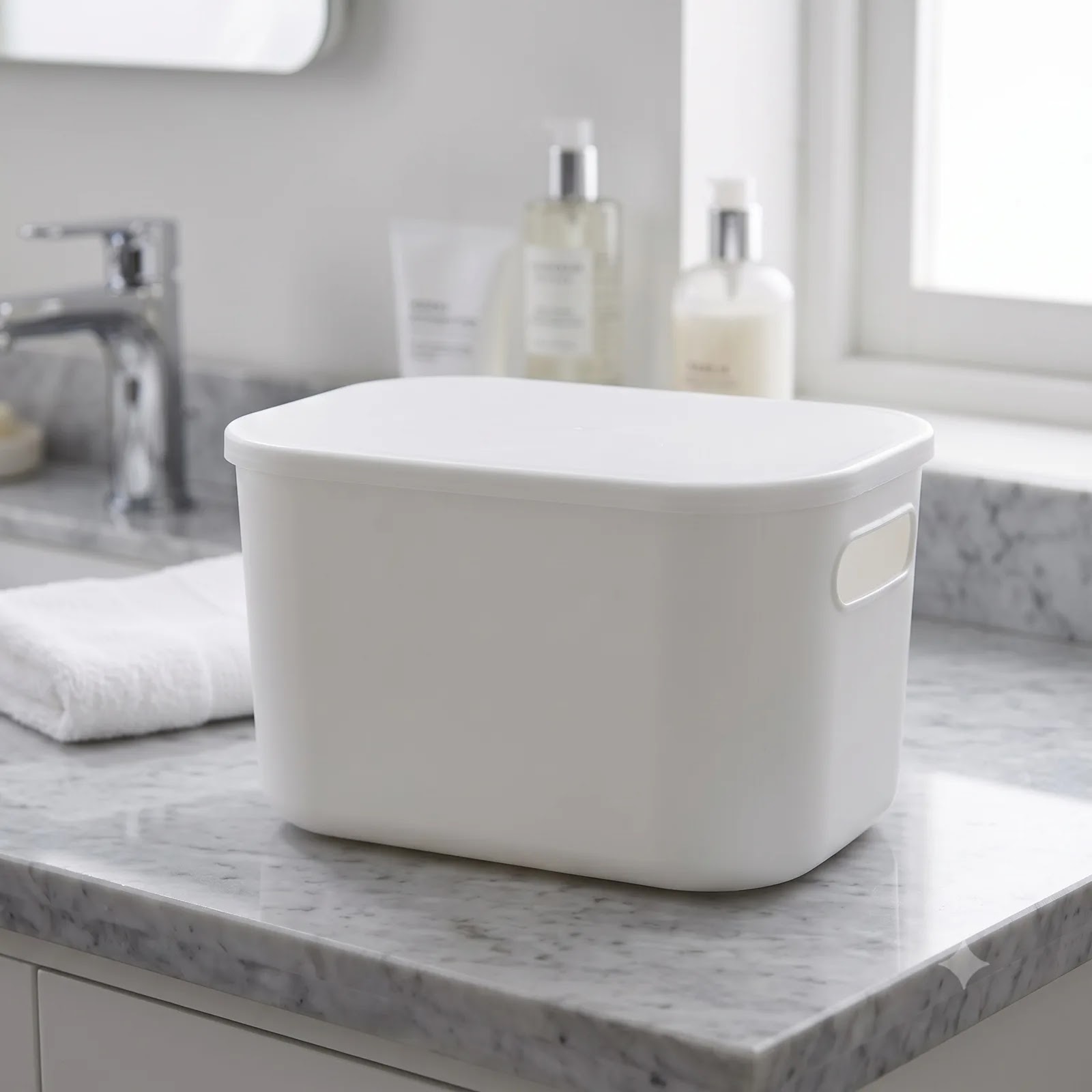 Caja Organizadora 6l Agarre Lateral C/tapa Blanco