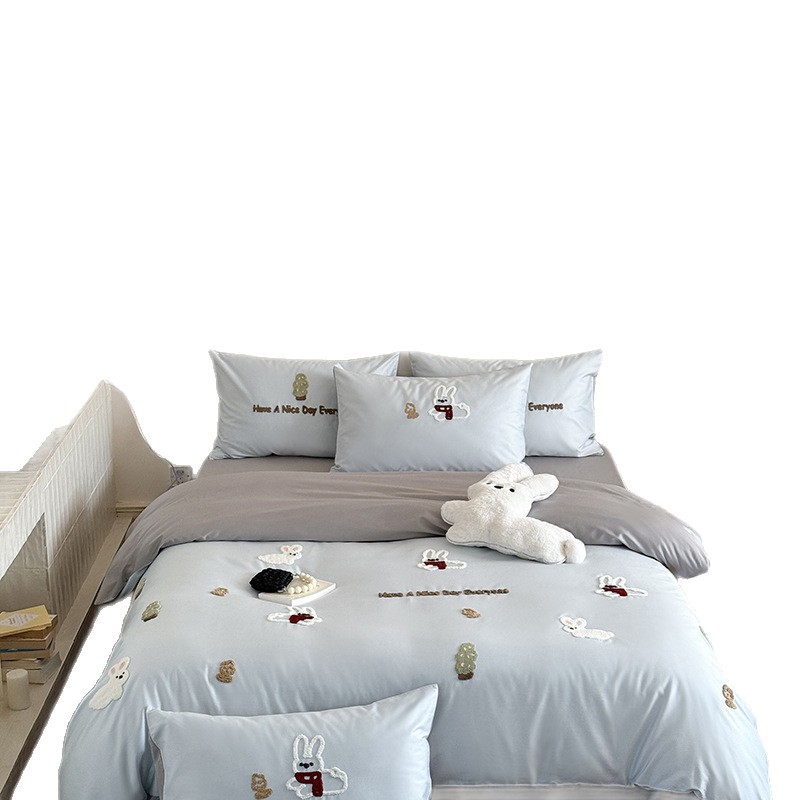 Bedding set made from long-staple cotton, satin, 4-piece
