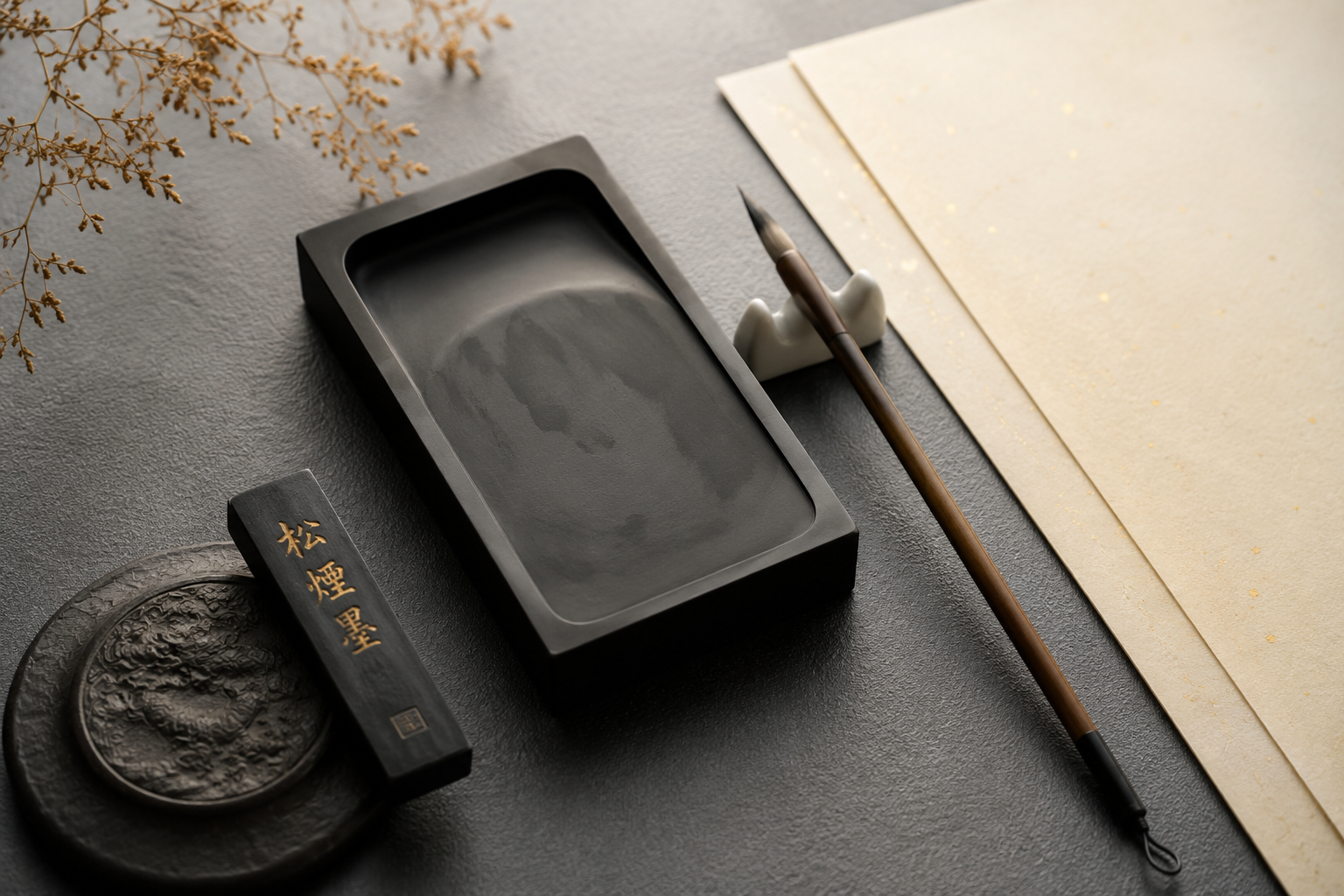 硯・墨・筆・和紙の書道用具