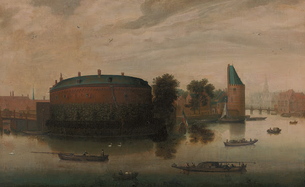 Gezicht op de Binnen Amstel met het Rondeel 1615 1640