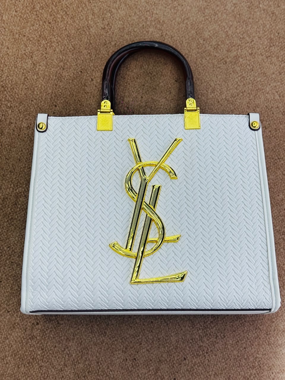 Ysl Shoulder Tote 88172 White