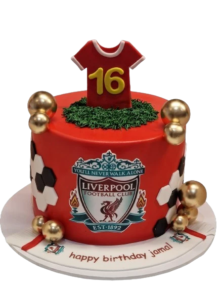 Liverpool Football Themed Icing Cake CB-NC712