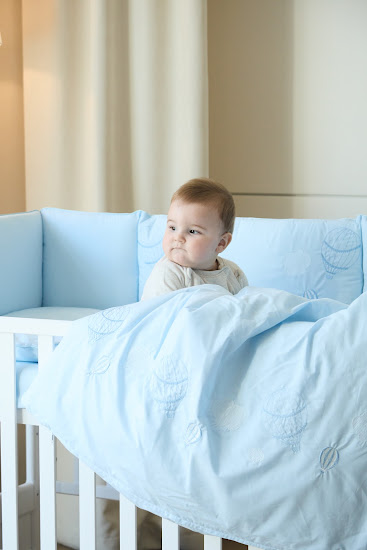 Bedding set for a baby crib 6 el Twins Beau blue