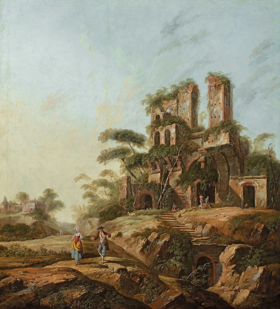 Landscape with the ruins of Aqua Julia in Rome 1765 1767