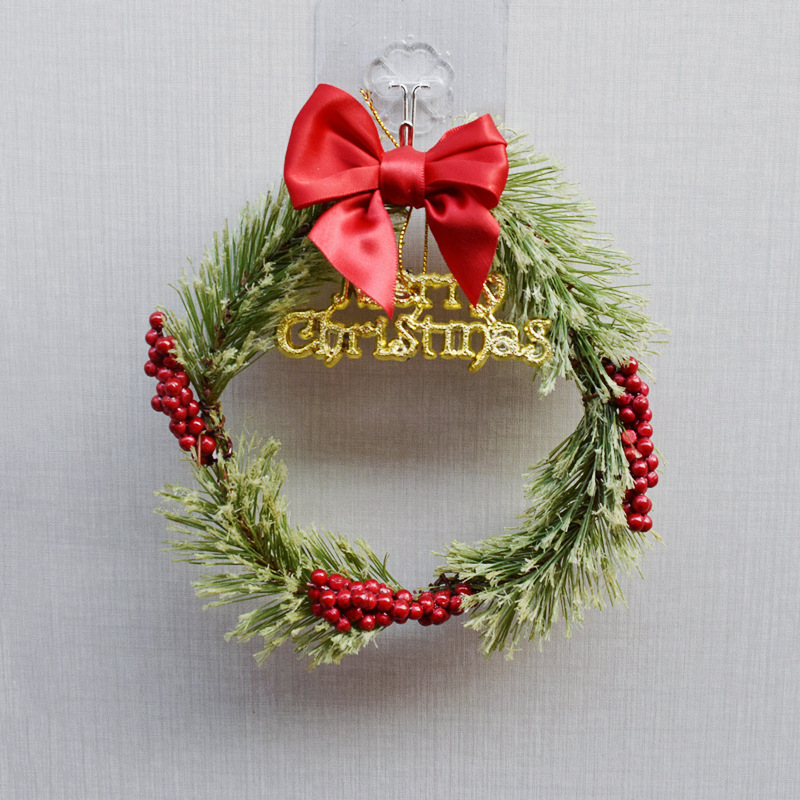 Mini-Weihnachtskranz 15 cm mit Dekoration