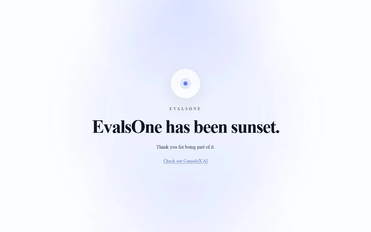 Captura de EvalsOne