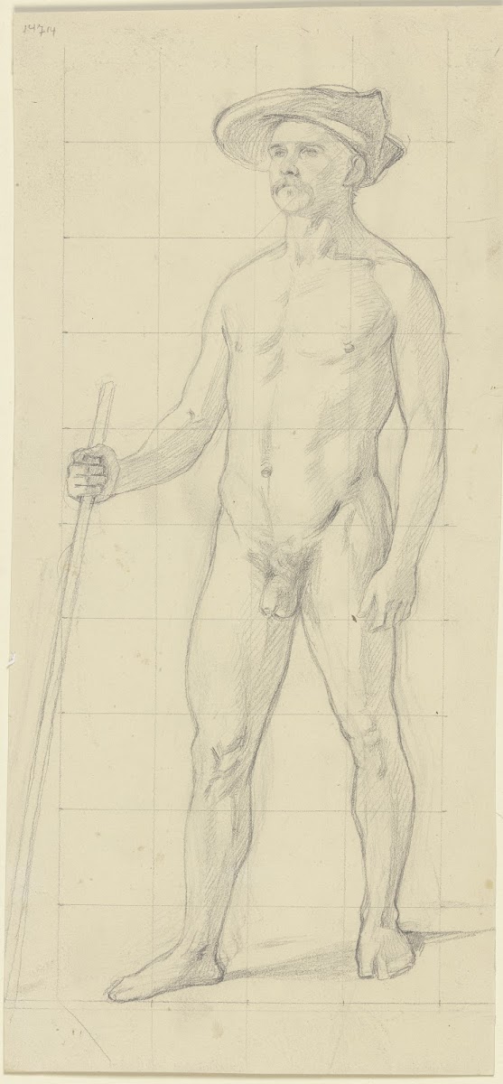 Male nude with hat